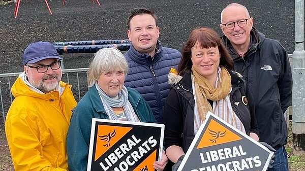Liberal Democrat members out campaigning