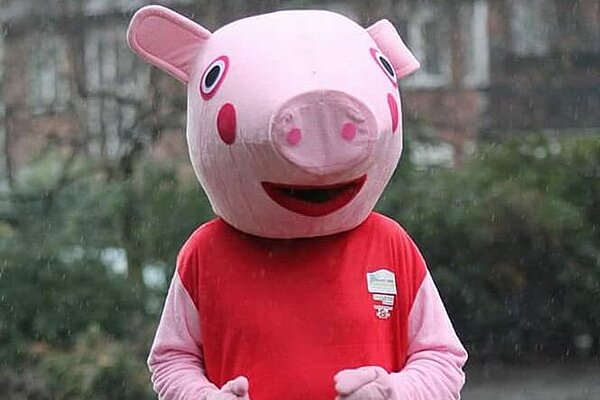 Stuart Bailey famous for fundraising as Peppa Pig